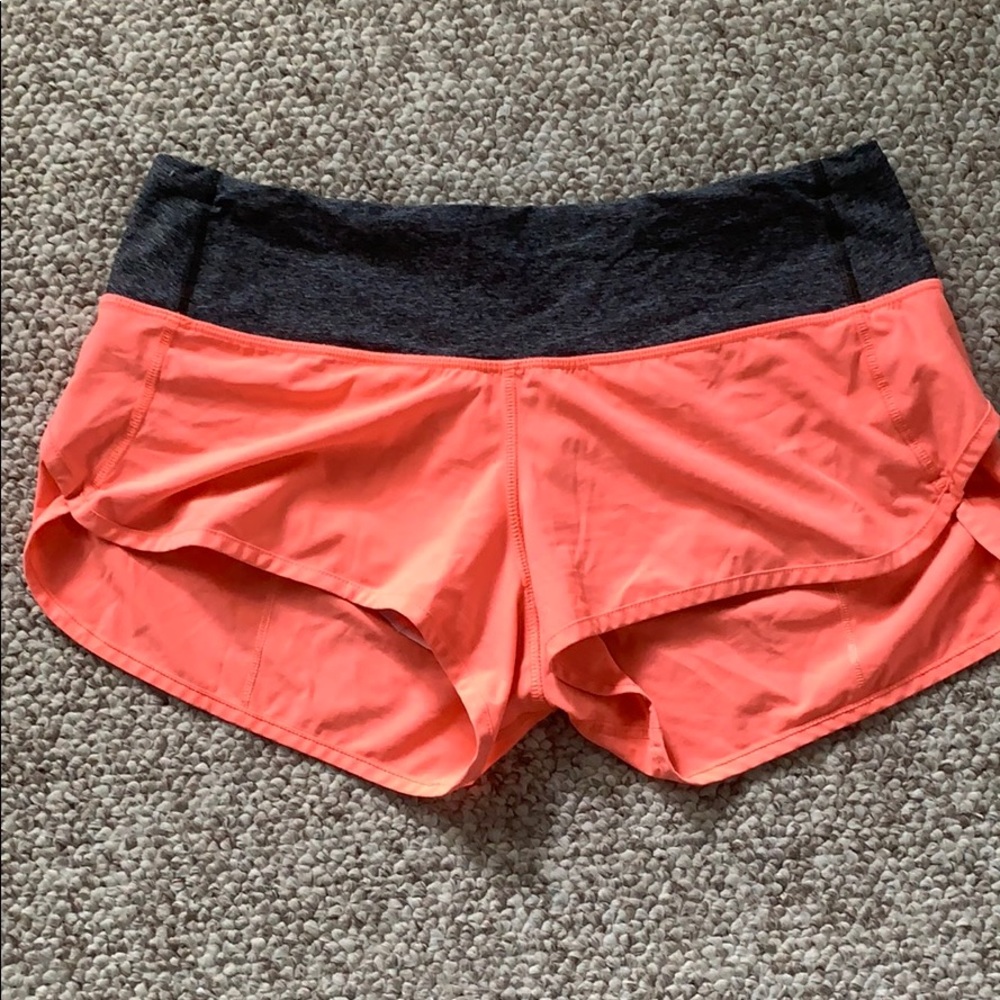 Bright Coral Running Shorts